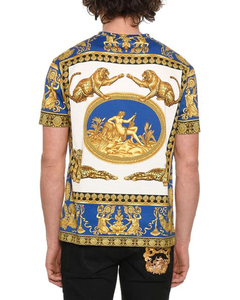 versace collection logo cotton jersey tee|Versace graphic t shirts.